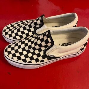 Vans Black and White Checkerboard Slip-Ons